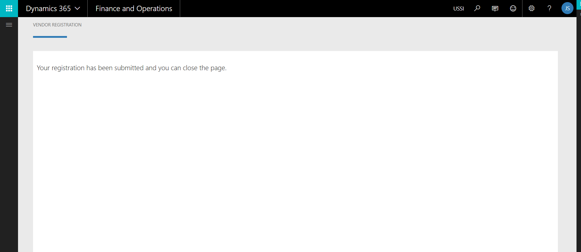 Registration submitted