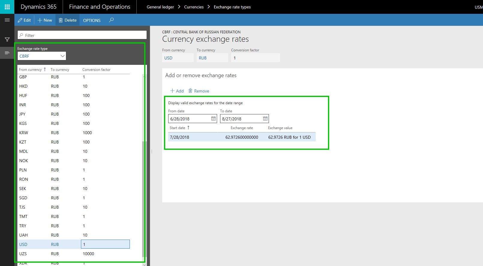 Exchange Rate Imported