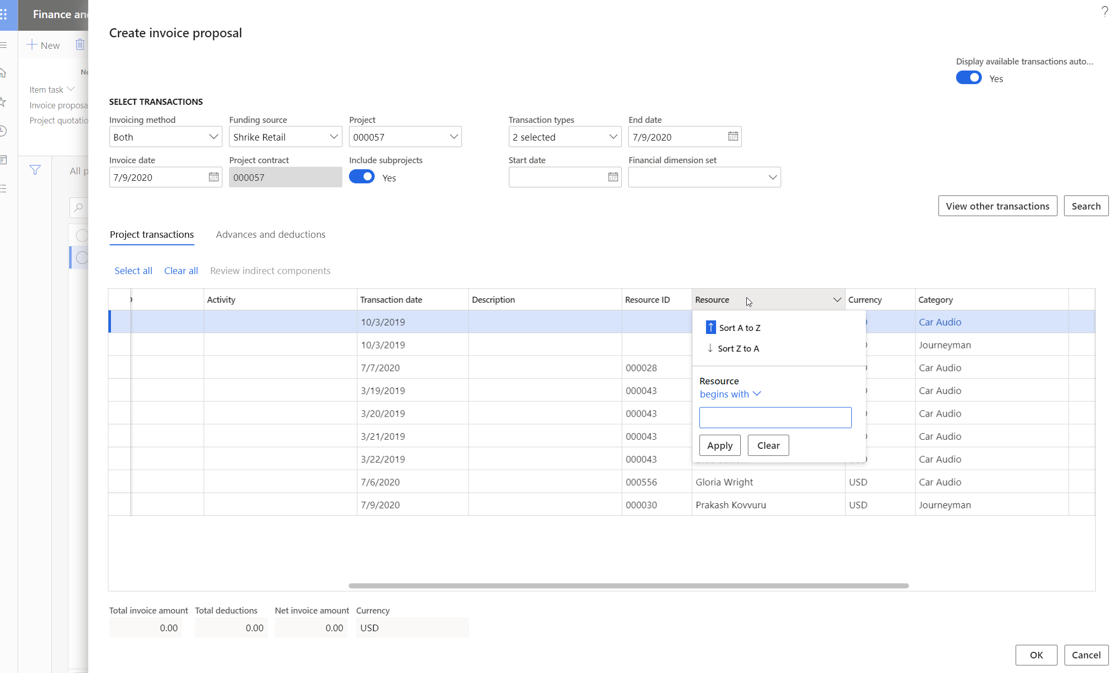 Useful new features under Project accounting module of Dynamics 365 ...