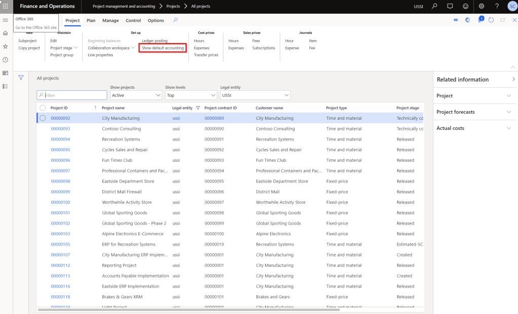 Useful new features under Project accounting module of Dynamics 365